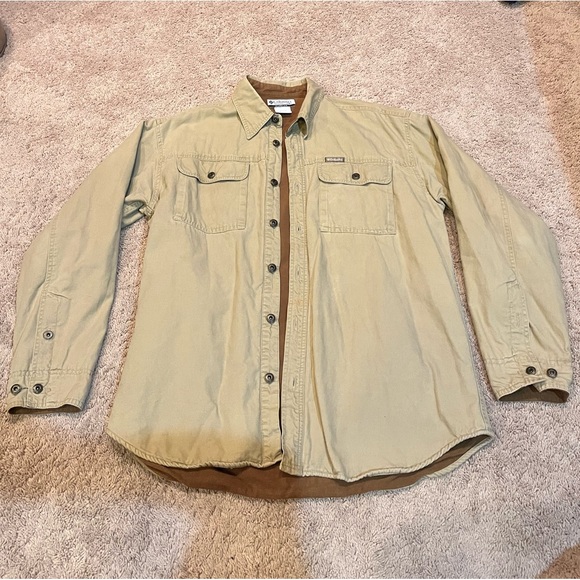 Columbia Shirts Mens Columbia Fleece Lined Button Down Flannel